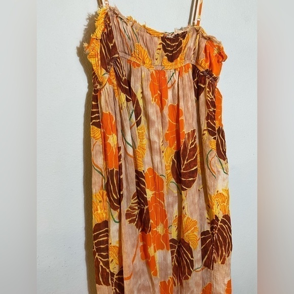 Urban Outfitters Floral Orange and Brown Maxi Dress - Picture 7 of 9